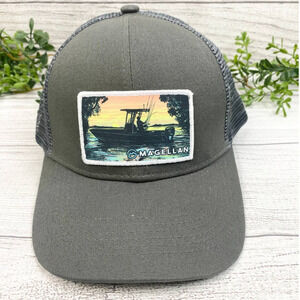 NEW MAGELLAN Sporting Fisherman Them Gray Mesh Back Trucker Hat OS